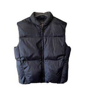 Banana Republic Women's Medium Down Waterfowl Feather Black Puffer Full Zip Vest